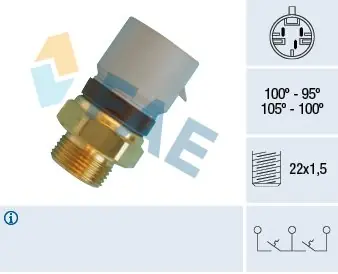 Oferta limitowana Przełącznik termiczny, wentylator chłodnicy FAE 38360
