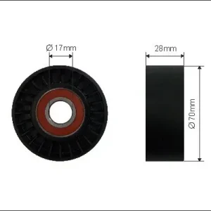 Oferta Rolka napinacza, pasek klinowy wielorowkowy CAFFARO 386-00