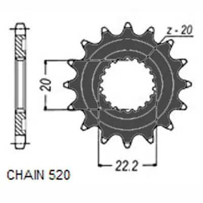 ZĘBATKA NAPĘDOWA PRZÓD MOTO. SUNSTAR Oferta