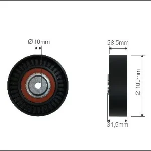 Ekspresowa dostawa rolka kierunkowa / prowadząca, pasek klinowy zębaty CAFFARO 39-61