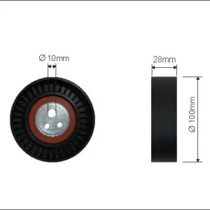 Ekspresowa dostawa rolka kierunkowa / prowadząca, pasek klinowy zębaty CAFFARO 39-70