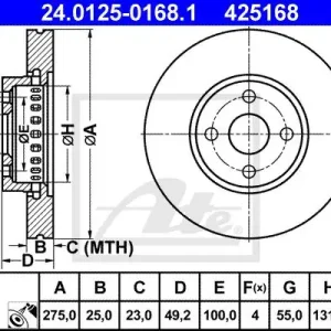 Ostatnia szansa TARCZA HAMULC. TOYOTA COROLLA VERSO 02-04