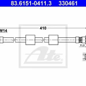 Darmowa dostawa PRZEWÓD HAMULCOWY GIĘTKI BMW 5 E39  96-03 PRZÓD