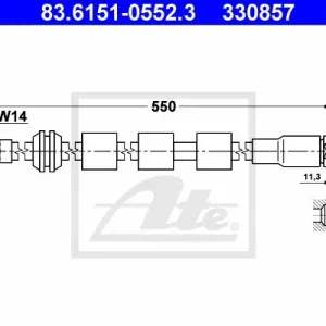 PRZEWÓD HAMULCOWY GIĘTKI BMW 5 E60 03-10 PRZÓD Oryginalny