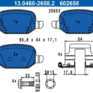 KLOCKI HAMULC. FIAT 500L 12- TYŁ Bezpieczna płatność