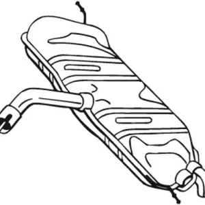 Tłumik układu wydechowego tył VW GOLF PLUS, GOLF VI 1.4 05.06-12.13 Oryginalny