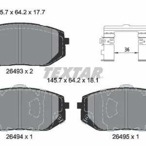Oryginalny KLOCEK HAMULCOWY KPL. PRZÓD (Z DODATKAMI), PASUJE DO: HYUNDAI IONIQ 5, IONIQ 6,