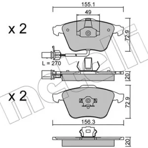 Oryginalny KLOCKI HAM.AUDI A4 04- CZUJ