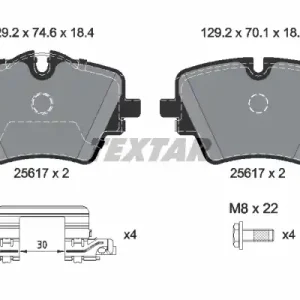 Niska cena KLOCEK HAMULCOWY KPL. PRZÓD (ZE ŚRUBAMI PROWADZĄCYMI ZACISKU HAMULCOWEGO), PASUJ