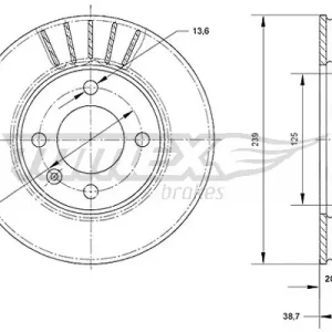 TARCZA HAMULC. VW GOLF II,III  84-97 WEN. Autentyczny